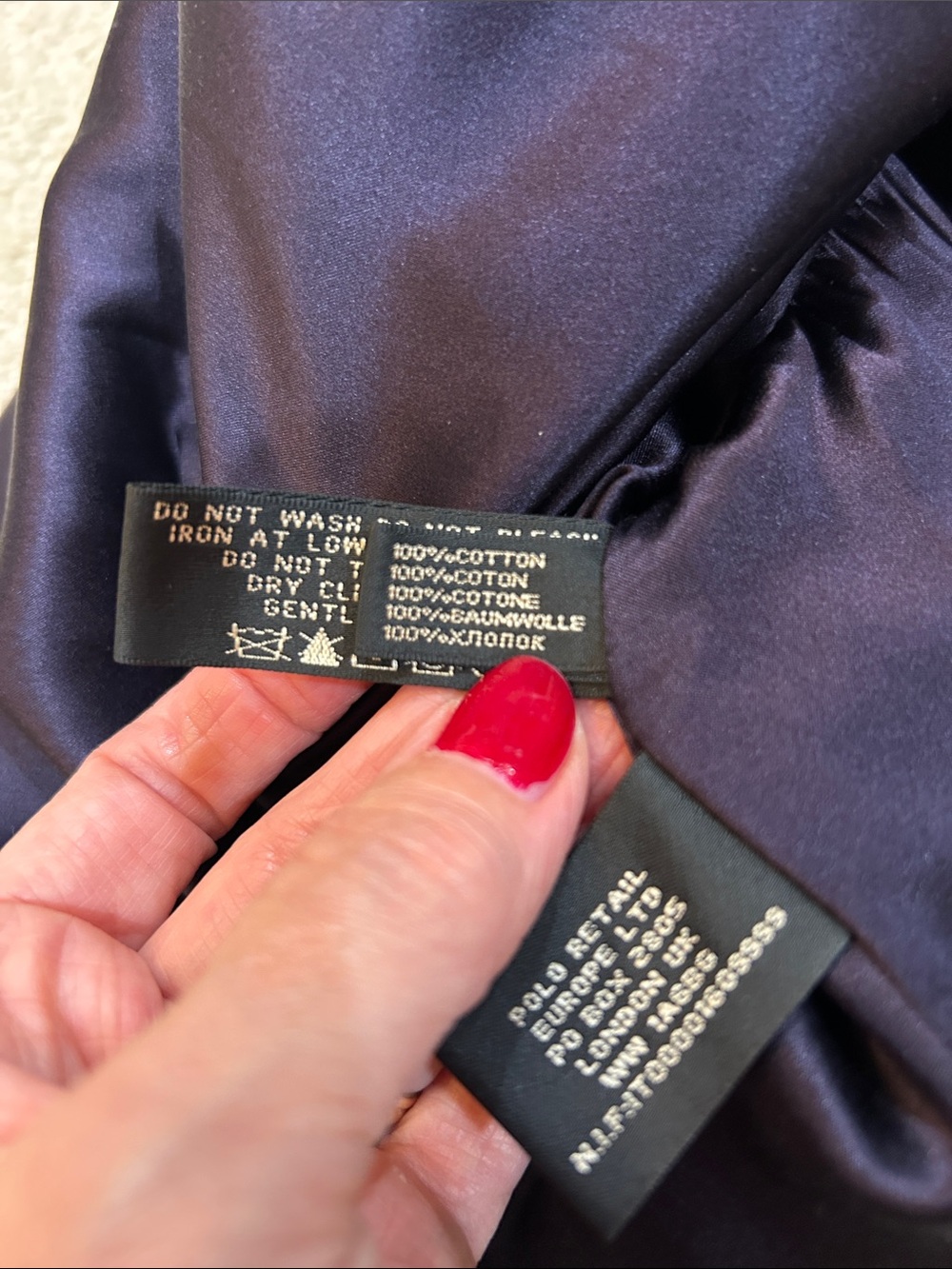 Vintage Ralph Lauren Dark Eggplant  Velvet Skirt Size 4 - Picture 8 of 10